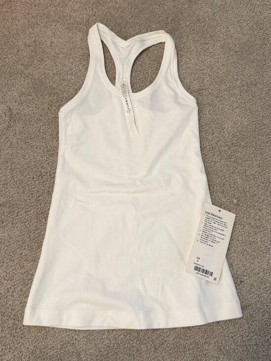 lululemon athletica Tops - NWT Lululemon White Cool Racerback Tank Size 2